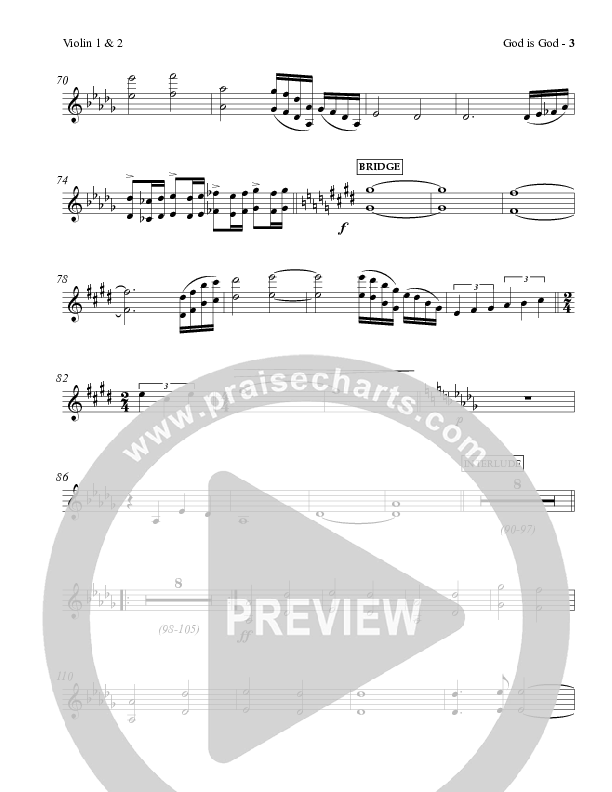 God Is God Violin 1/2 (Charles Billingsley / Red Tie Music)