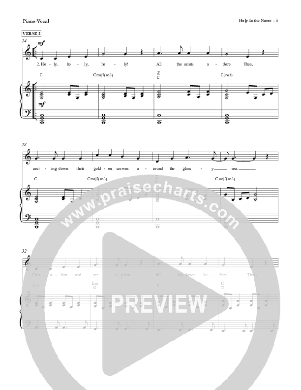 Holy Is The Name (with Holy Holy Holy) Piano/Vocal & Lead (Red Tie Music)