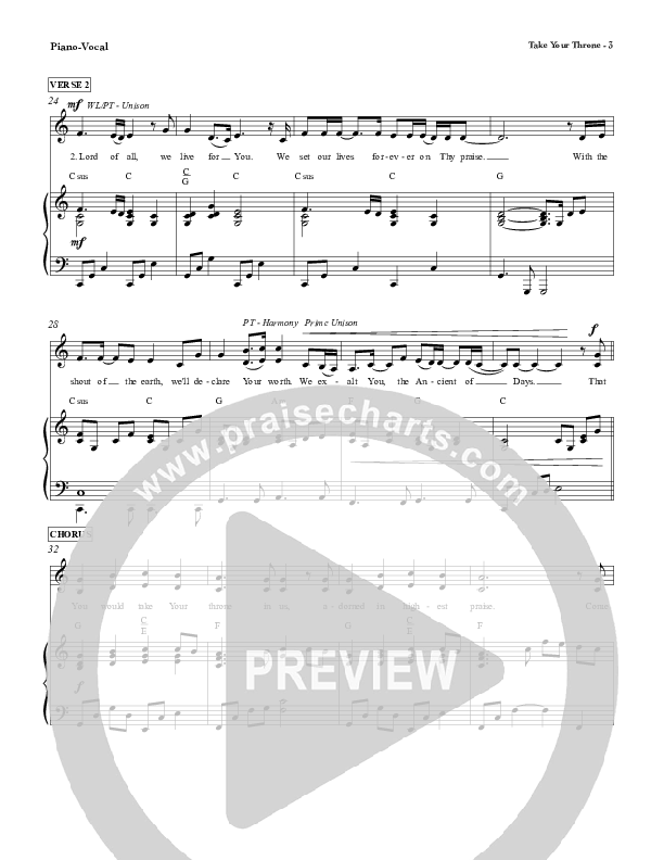 Take Your Throne Lead & Piano (Red Tie Music)