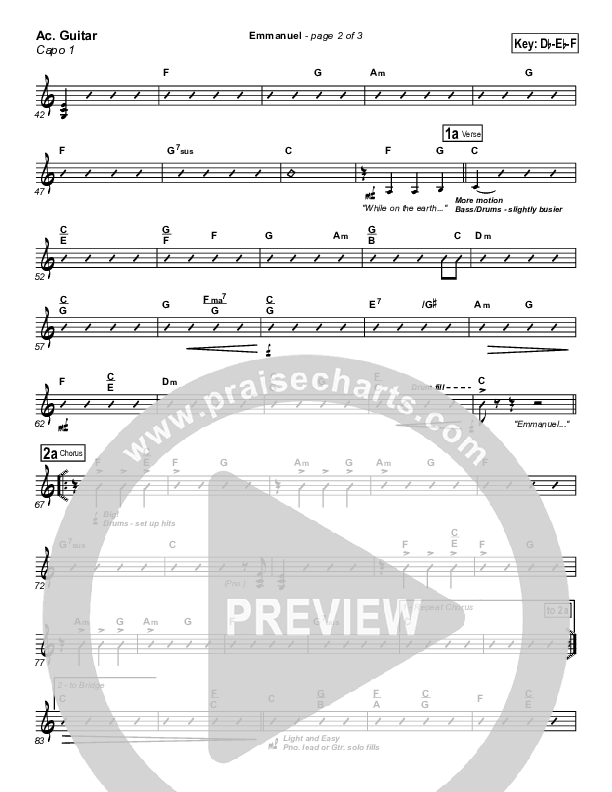 Emmanuel Acoustic Guitar (Tommy Walker)