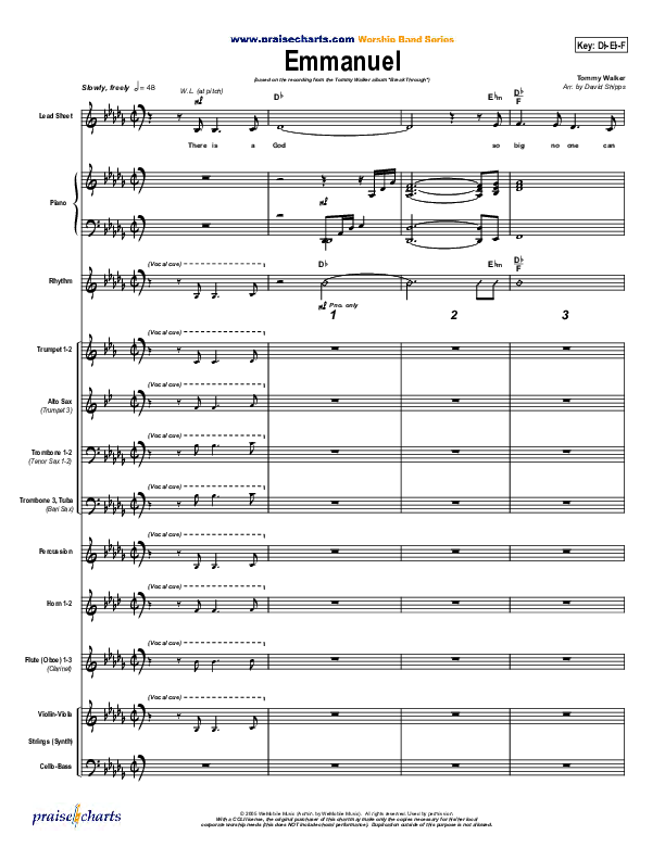 Emmanuel Orchestration (Tommy Walker)