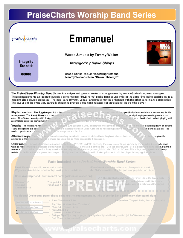 Emmanuel Orchestration (Tommy Walker)