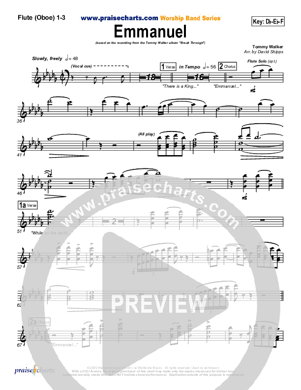 Emmanuel Flute/Oboe 1/2/3 (Tommy Walker)