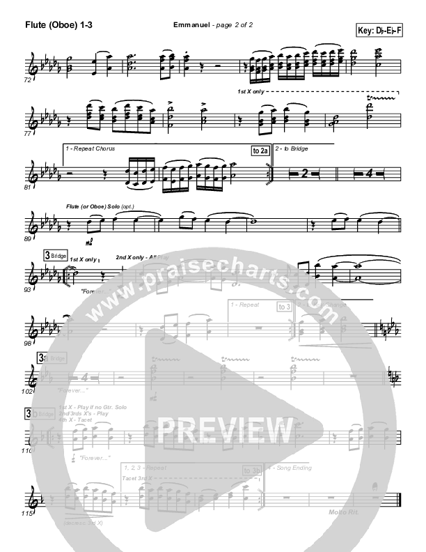 Emmanuel Flute/Oboe 1/2/3 (Tommy Walker)