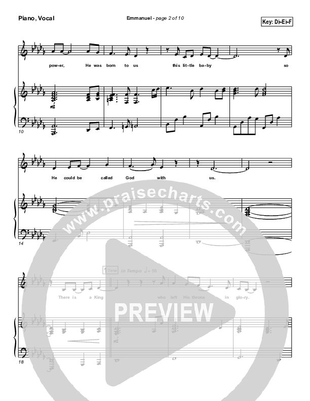 Emmanuel Piano/Vocal & Lead (Tommy Walker)