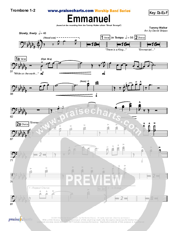 Emmanuel Trombone 1/2 (Tommy Walker)