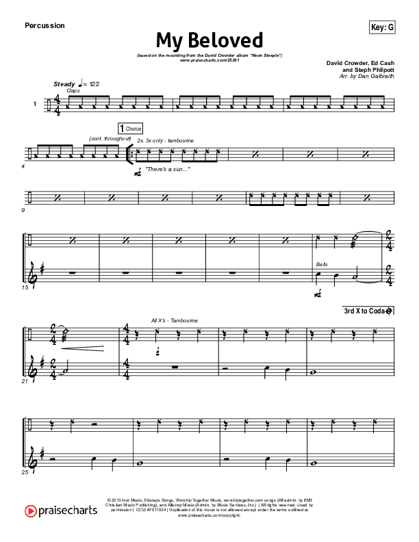My Beloved Percussion (David Crowder)