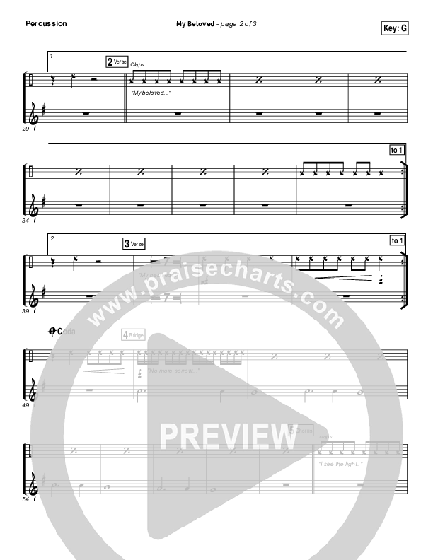 My Beloved Percussion (David Crowder)