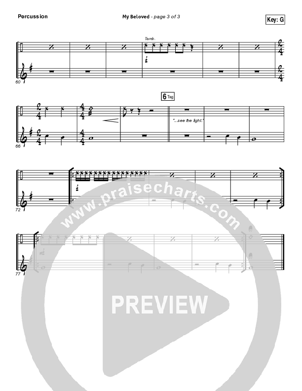 My Beloved Percussion (David Crowder)