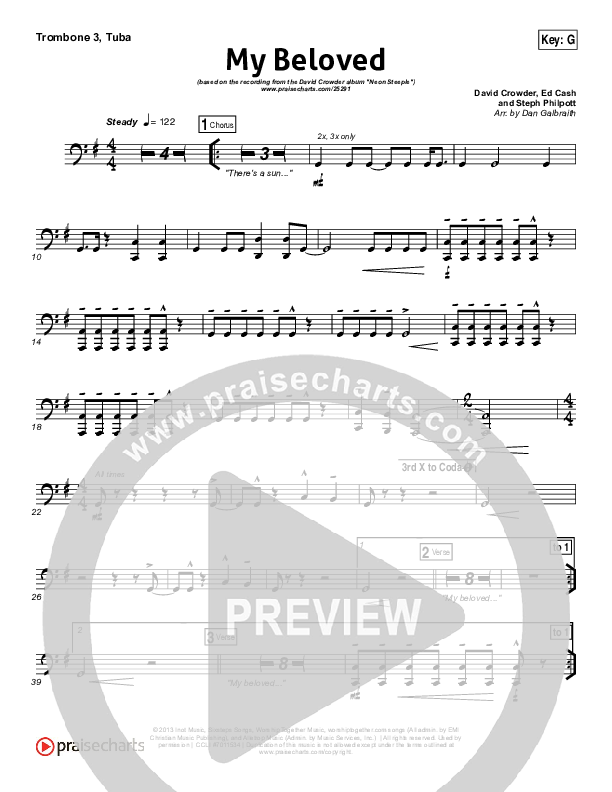 My Beloved Trombone 3/Tuba (David Crowder)