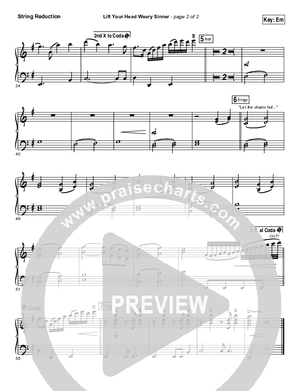 Lift Your Head Weary Sinner (Chains) String Pack (David Crowder)