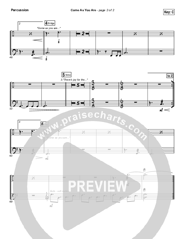 Come As You Are Percussion (David Crowder)