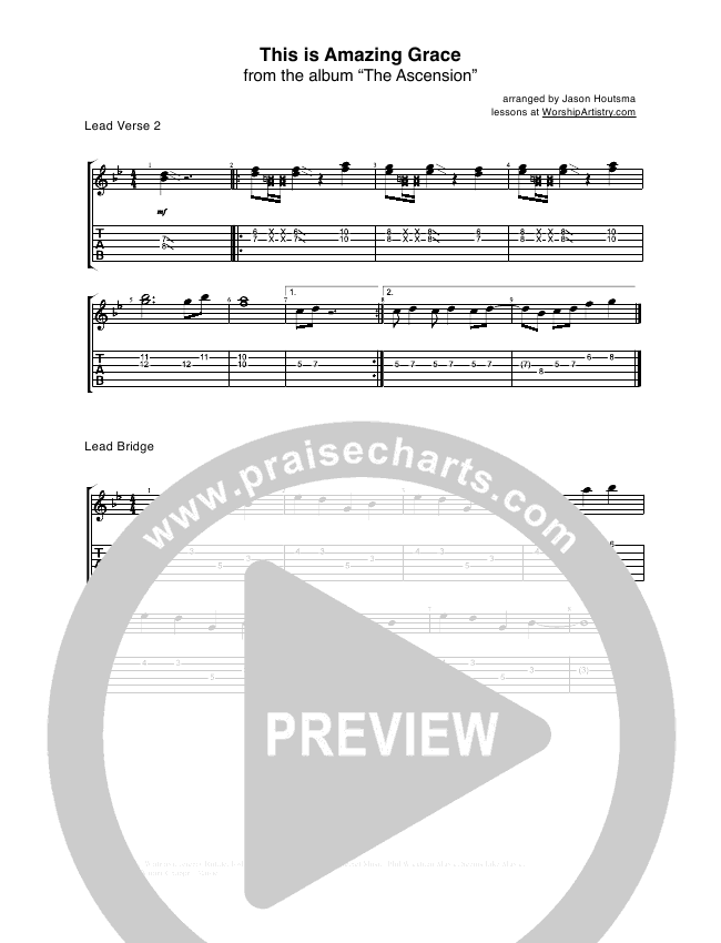 This Is Amazing Grace Guitar Tab Phil Wickham PraiseCharts