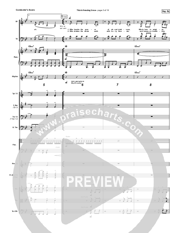 This Is Amazing Grace Conductor's Score (Phil Wickham)