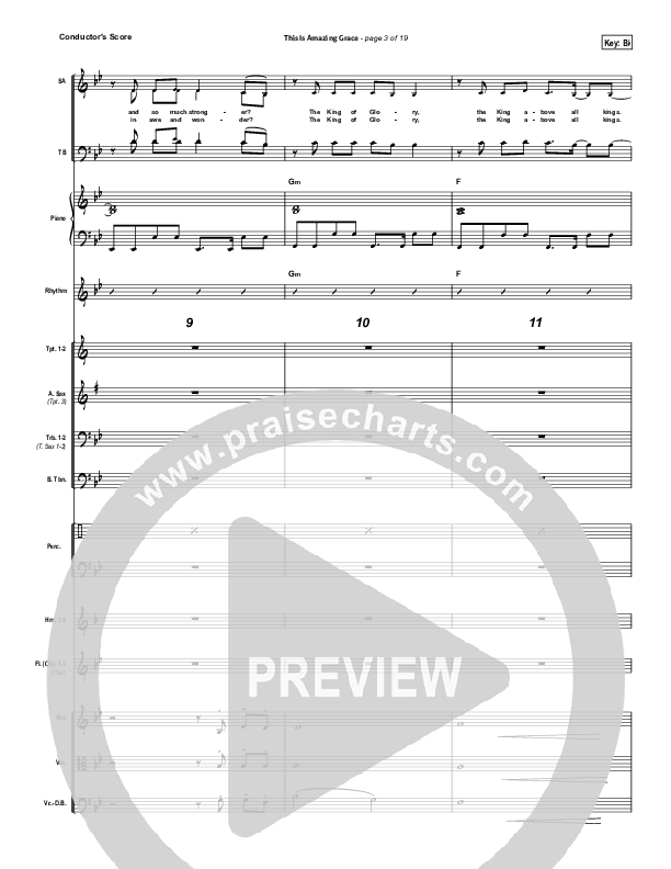 This Is Amazing Grace Conductor's Score (Phil Wickham)