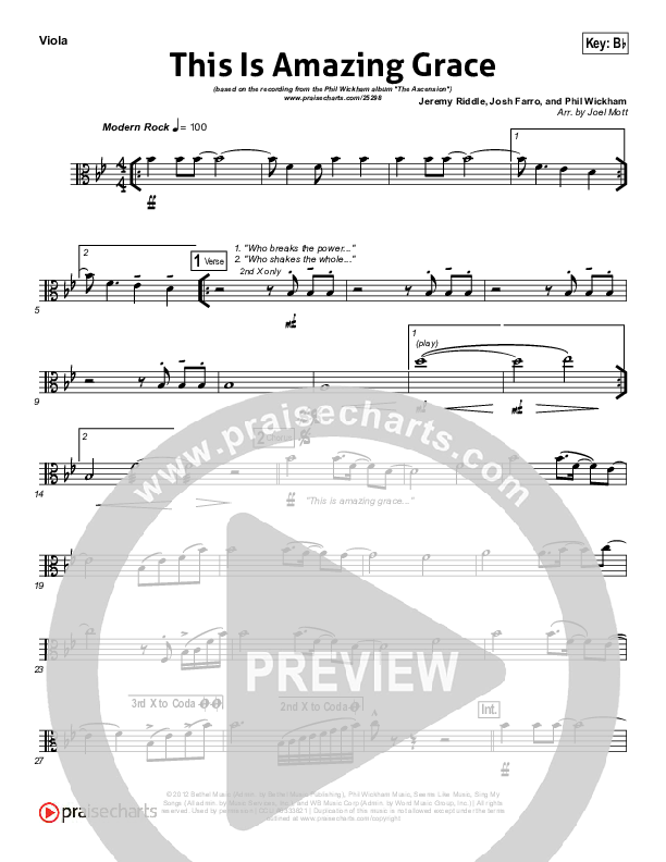 This Is Amazing Grace Viola (Phil Wickham)