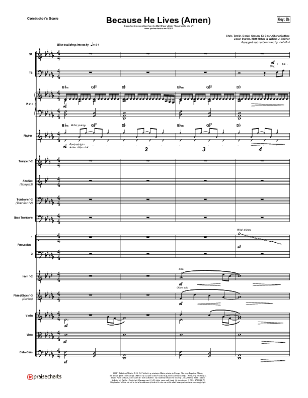 Because He Lives (Amen) Orchestration (Matt Maher)