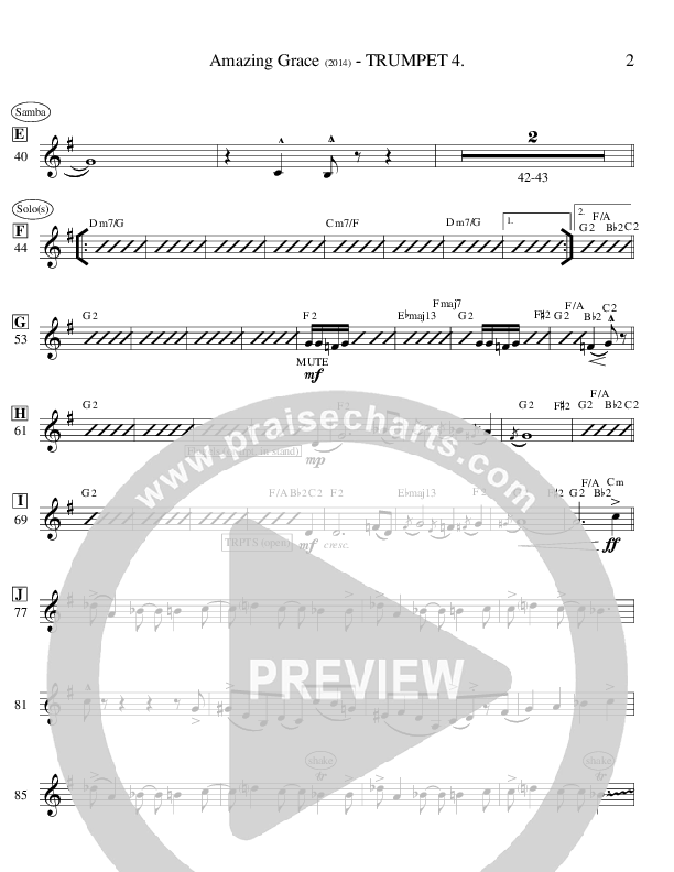 Amazing Grace (Instrumental) Trumpet (Ric Flauding)