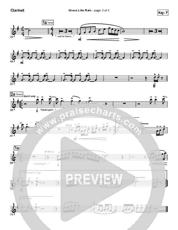 Grace Like Rain Clarinet (Todd Agnew)