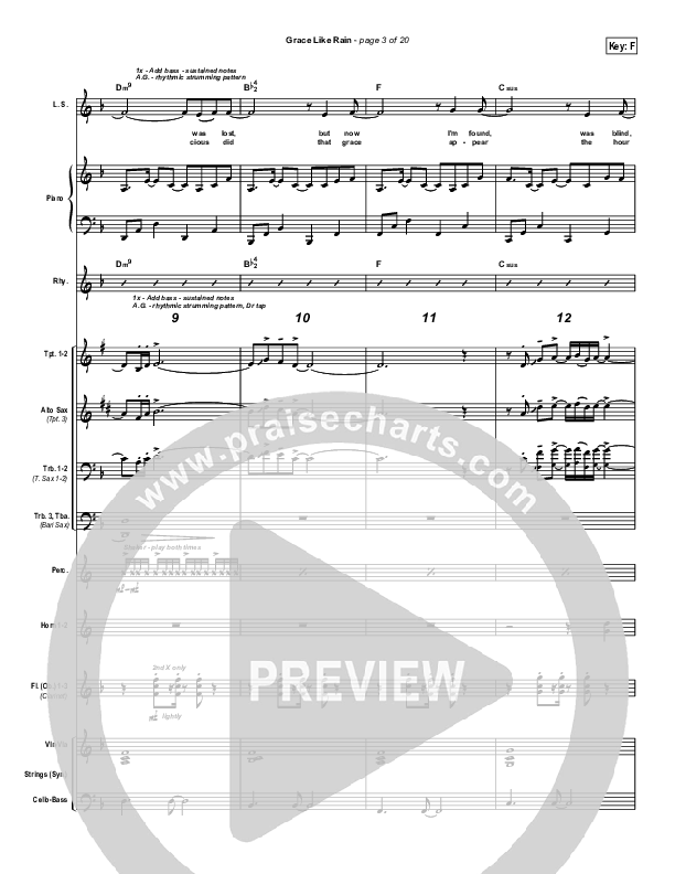 Grace Like Rain Conductor's Score (Todd Agnew)