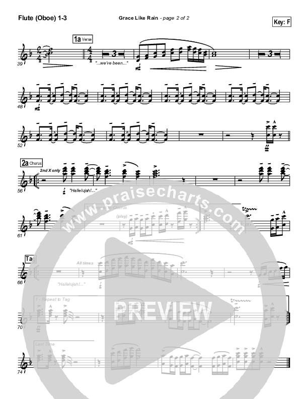 Grace Like Rain Flute/Oboe 1/2/3 (Todd Agnew)