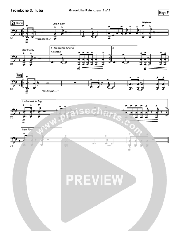 Grace Like Rain Trombone 3/Tuba (Todd Agnew)