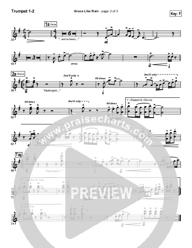 Grace Like Rain Trumpet 1,2 (Todd Agnew)