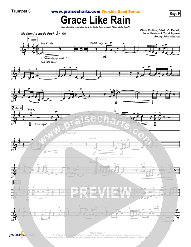 Grace Like Rain Trumpet 3 (Todd Agnew)