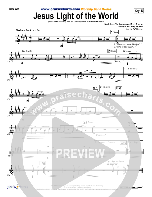 Jesus Light Of The World Wind Pack (Third Day)