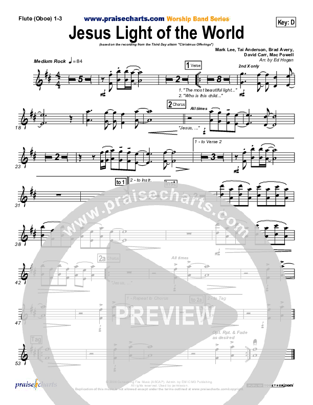 Jesus Light Of The World Wind Pack (Third Day)