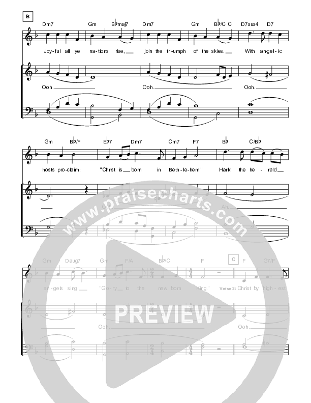 Hark The Herald Angels Sing Piano/Vocal (Hillsong Worship)