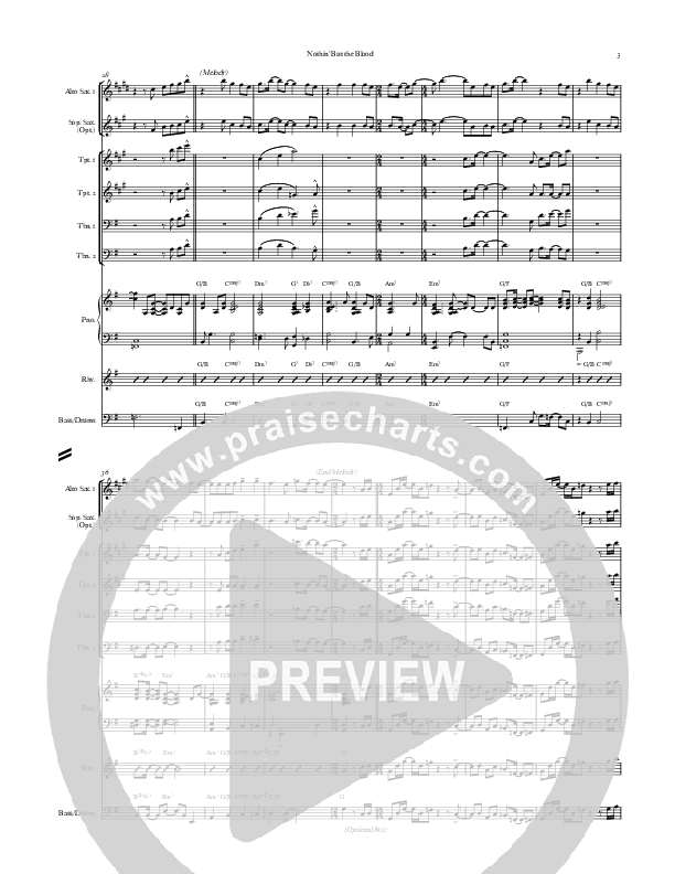 Nothing But The Blood (Instrumental) Conductor's Score (Good Jazz Series)