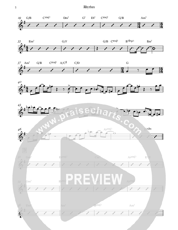 Nothing But The Blood (Instrumental) Rhythm Chart (Good Jazz Series)