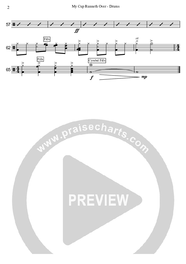 My Cup Runneth Over Drum Set (David Arivett)