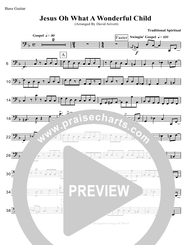 Jesus Oh What A Wonderful Child Chord Chart