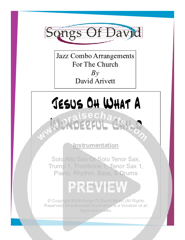 Jesus Oh What A Wonderful Child (Instrumental) Inst. Ensemble (David Arivett)