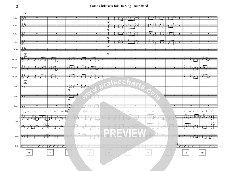 Come Christians Join To Sing (Instrumental) Conductor's Score (David Arivett)