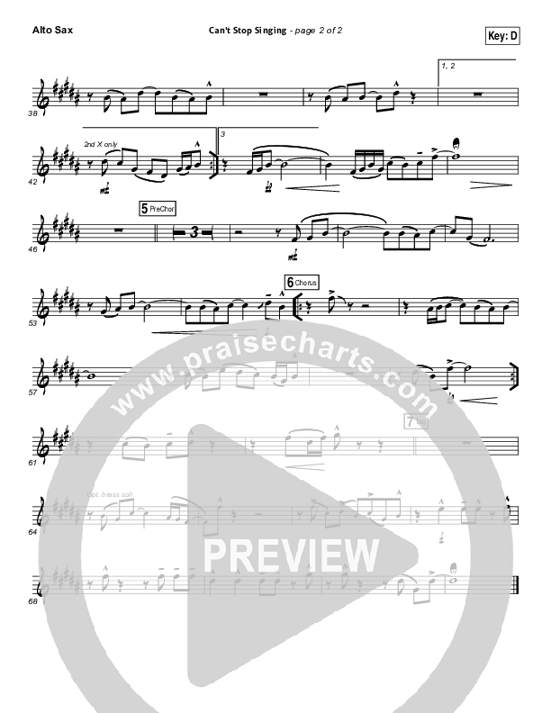 Can't Stop Singing Alto Sax (Covenant Worship / Nicole Binion / Joshua Dufrene / Israel Houghton)