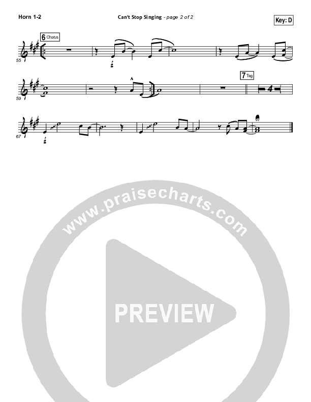 Can't Stop Singing Brass Pack (Covenant Worship / Nicole Binion / Joshua Dufrene / Israel Houghton)