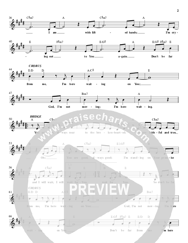 Here Waiting Lead Sheet (Covenant Worship / Nicole Binion)