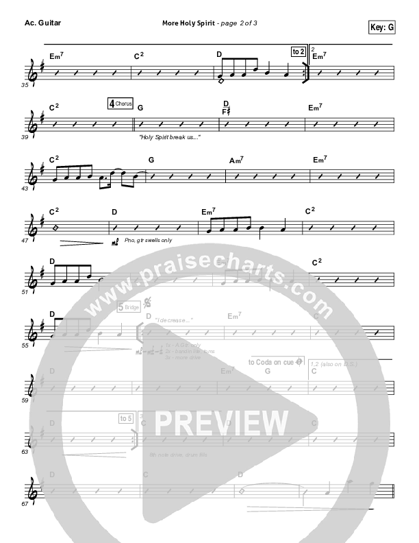 More Holy Spirit Acoustic Guitar (Covenant Worship / Joshua Dufrene / David Binion / Colin Edge / Nicole Binion)