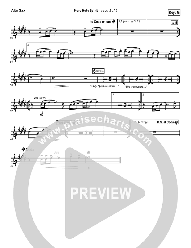 More Holy Spirit Alto Sax (Covenant Worship / Joshua Dufrene / David Binion / Colin Edge / Nicole Binion)