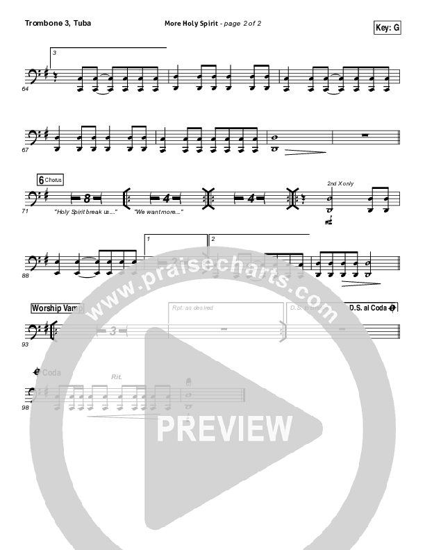 More Holy Spirit Trombone 3/Tuba (Covenant Worship / Joshua Dufrene / David Binion / Colin Edge / Nicole Binion)