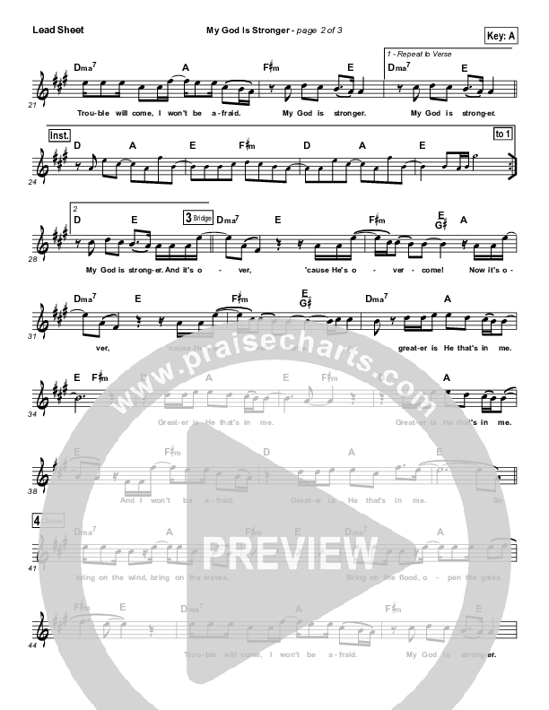 My God Is Stronger Lead Sheet (The Classic City Collective)