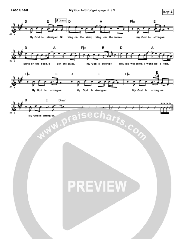 My God Is Stronger Lead Sheet (The Classic City Collective)
