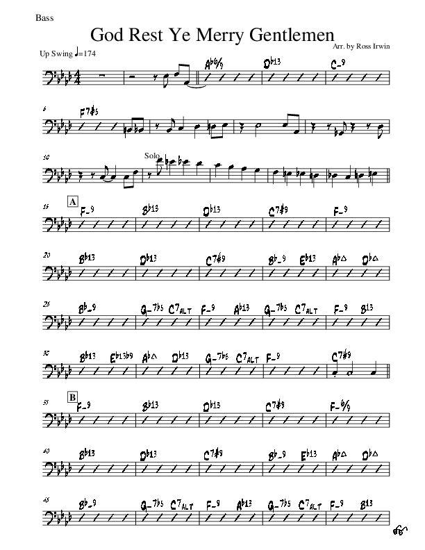 God Rest Ye Merry Gentlemen Bass Guitar (Hillsong Worship)