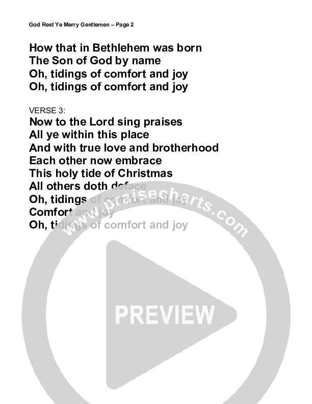 God Rest Ye Merry Gentlemen Lyrics (Hillsong Worship)
