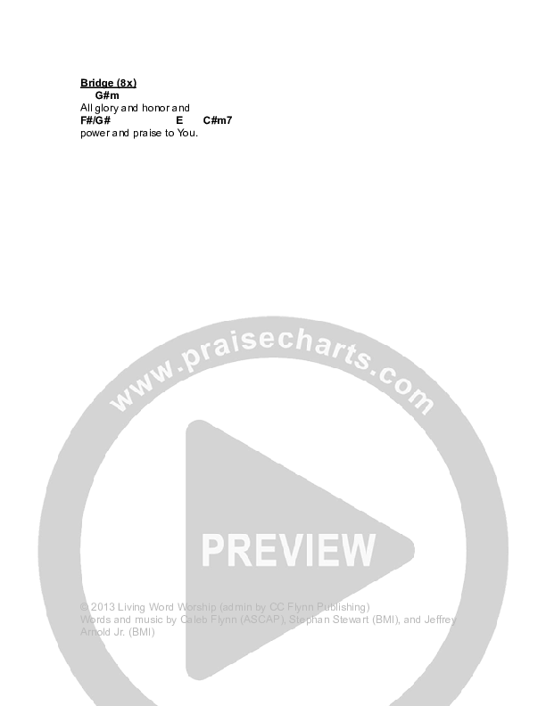 Glory Chords & Lyrics (Living Word Worship)