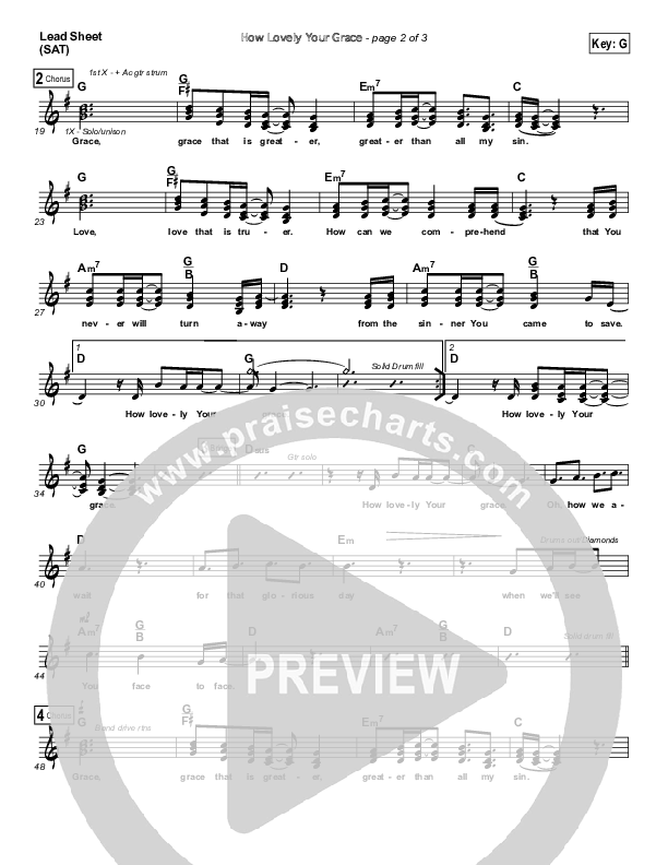 How Lovely Your Grace Lead Sheet (Micah Kersh)