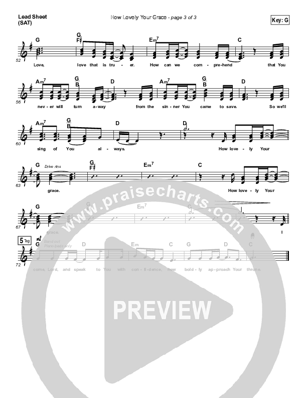 How Lovely Your Grace Lead Sheet (Micah Kersh)